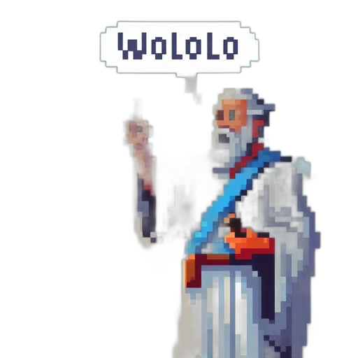 staff, sword, robot, pixel art transparent PNG cut-out