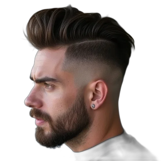 hair, face, photorealistic, cartoon transparent PNG cut-out