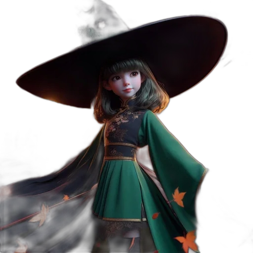 staff, hat, dress, mask transparent PNG cut-out