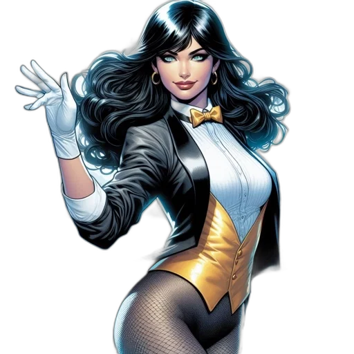 comic book art, concept art, cartoon, female transparent PNG cut-out