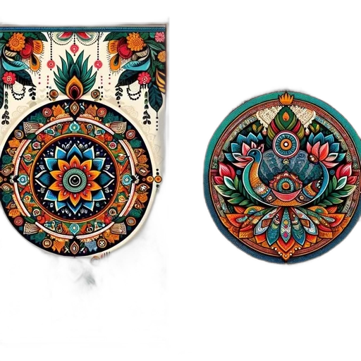 jewelry, photorealistic, colorful, two transparent PNG cut-out