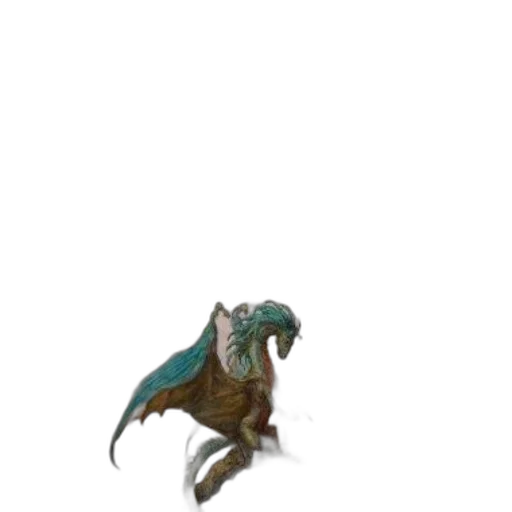 dragon, creature, animal, staff transparent PNG cut-out