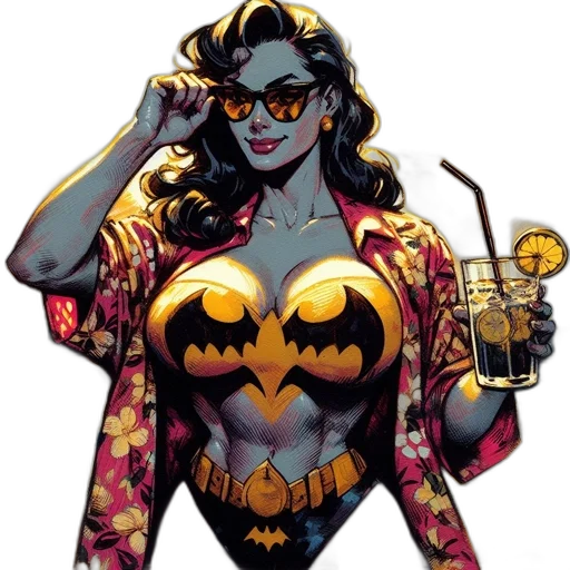 comic book art, concept art, cartoon, stylized transparent PNG cut-out