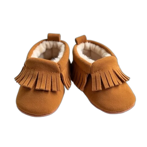 shoes, pair, brown, baby transparent PNG cut-out