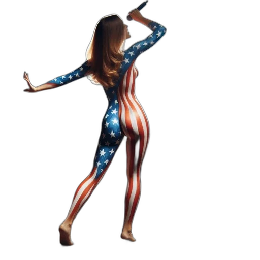 dress, woman, american, flag transparent PNG cut-out
