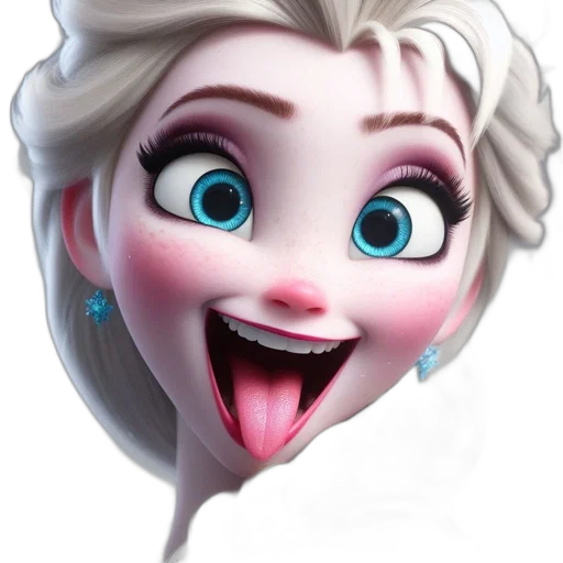 face, 3d render, photorealistic, cartoon transparent PNG cut-out