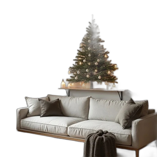 furniture, tree, 3d render, photorealistic transparent PNG cut-out