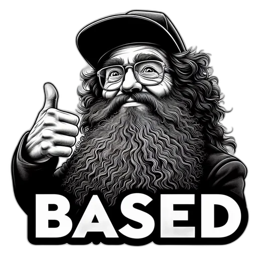 bearded, man, glasses, wearing transparent PNG cut-out