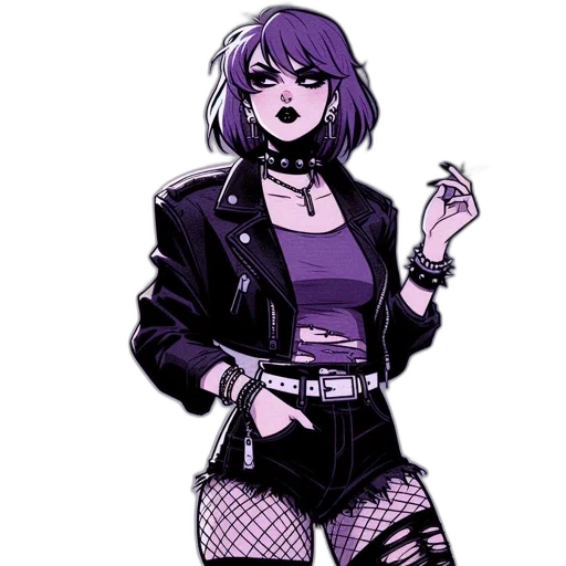 jacket, staff, cyberpunk, vaporwave transparent PNG cut-out