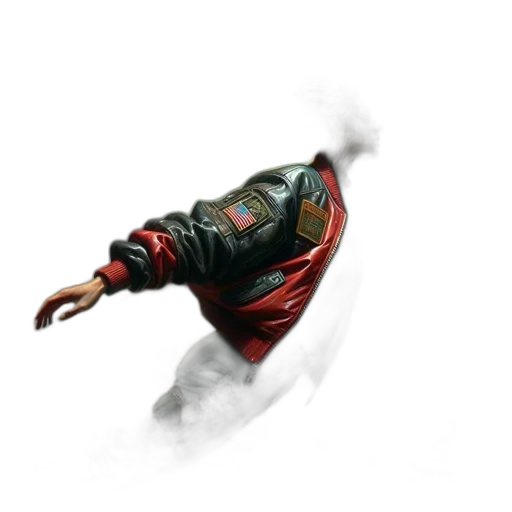 dragon, jacket, staff, weapon transparent PNG cut-out