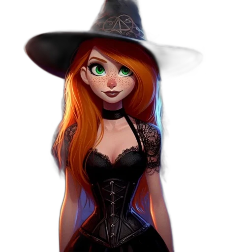 hat, dress, staff, mask transparent PNG cut-out