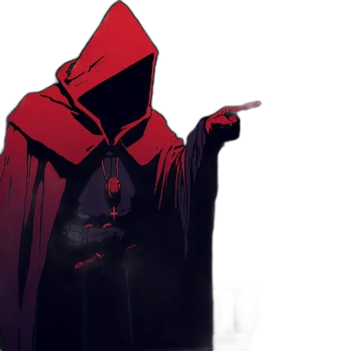 jacket, staff, mask, weapon transparent PNG cut-out