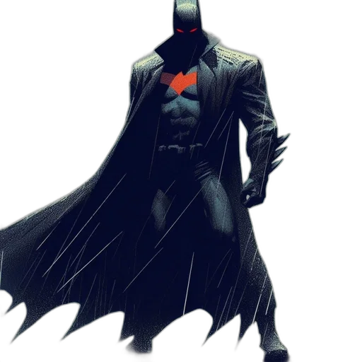 concept art, comic book art, dark, hooded transparent PNG cut-out