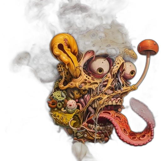 mask, creature, staff, dragon transparent PNG cut-out
