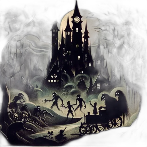 concept art, fantasy art, comic book art, watercolor transparent PNG cut-out