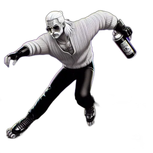 robot, jacket, mask, staff transparent PNG cut-out