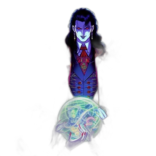 creature, staff, dress, jewelry transparent PNG cut-out
