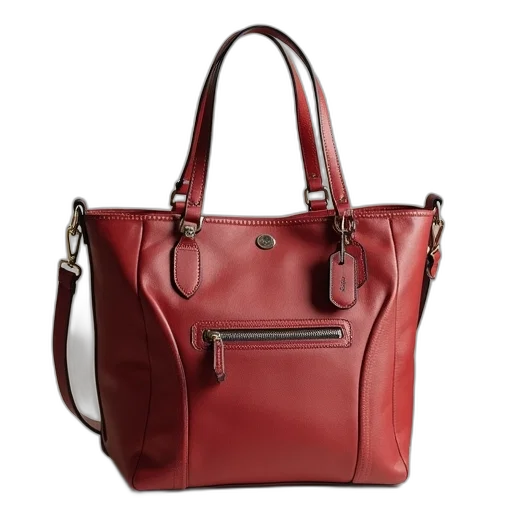 red, coach, city, tote transparent PNG cut-out