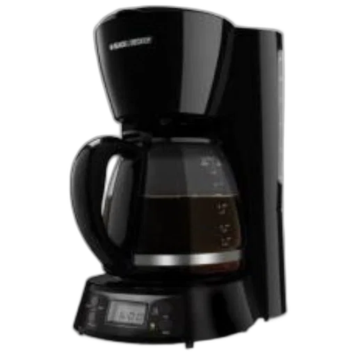 sleek, black, coffee, maker transparent PNG cut-out