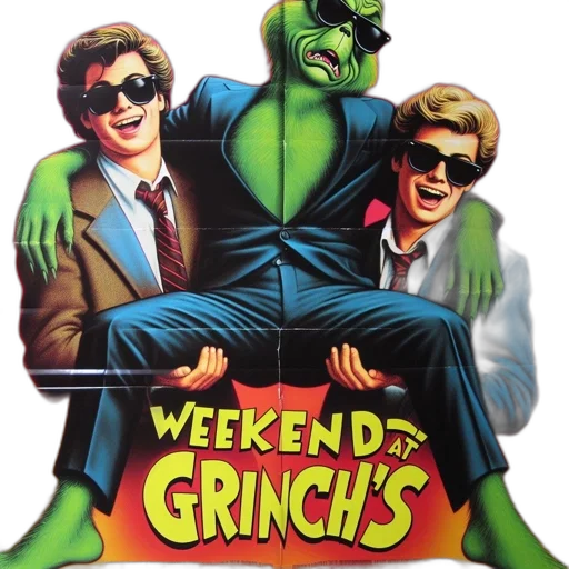 poster, weekend, grinch, two transparent PNG cut-out