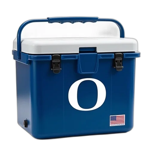blue, white, cooler, logo transparent PNG cut-out