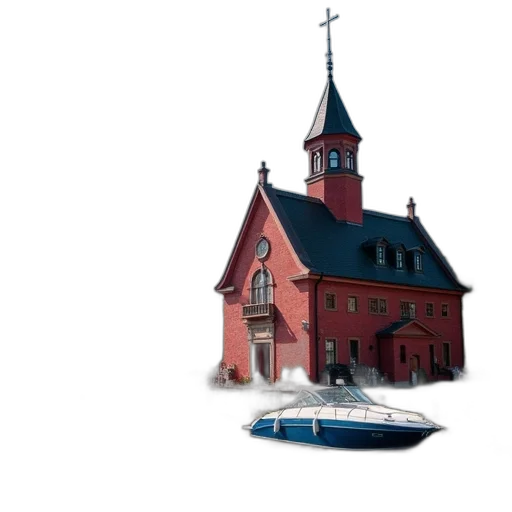 building, car, concept art, 3d render transparent PNG cut-out
