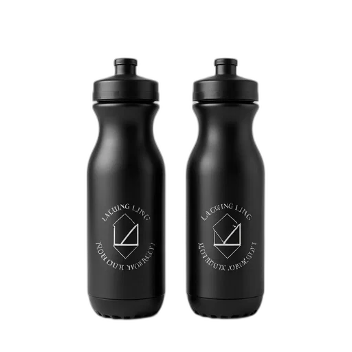 bottle, 3d render, two, black transparent PNG cut-out