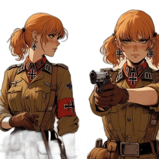weapon, jacket, staff, concept art transparent PNG cut-out