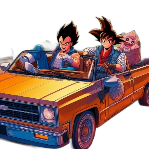 car, concept art, comic book art, cartoon transparent PNG cut-out
