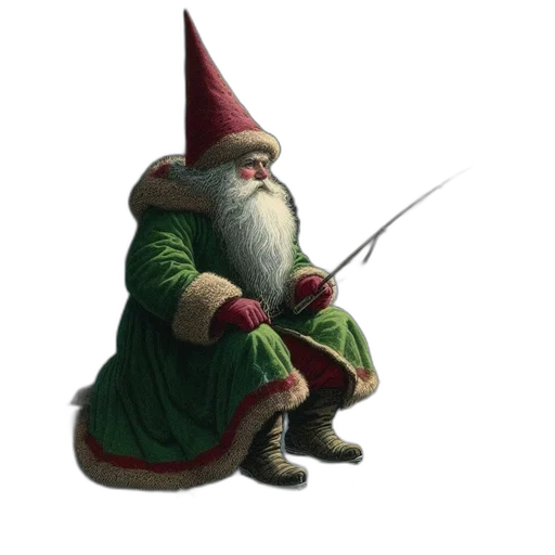 staff, hat, fantasy art, 3d render transparent PNG cut-out