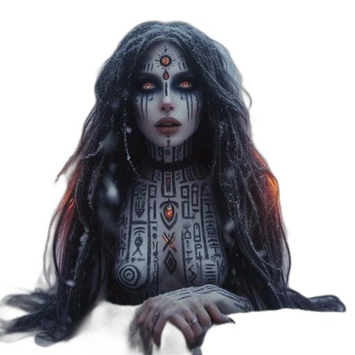 creature, mask, face, hair transparent PNG cut-out