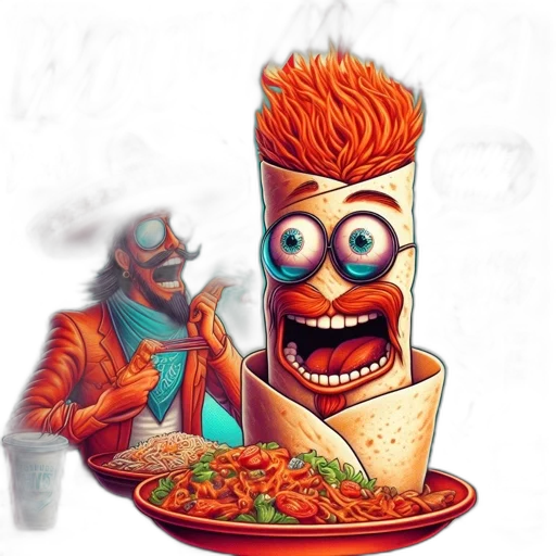 food, face, robot, creature transparent PNG cut-out