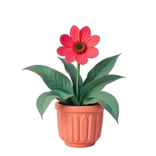 flower, crown, 3d render, photorealistic transparent PNG cut-out