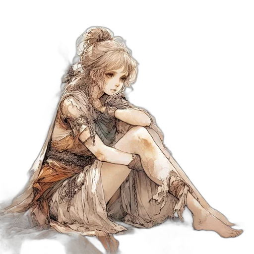 dress, weapon, watercolor, concept art transparent PNG cut-out