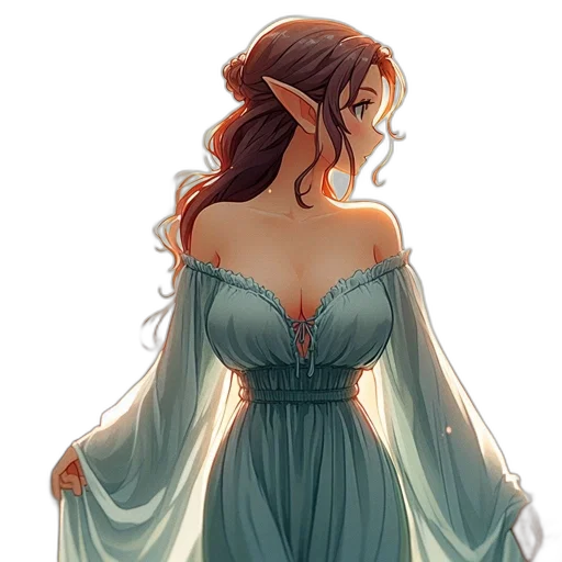 dress, crown, fantasy art, concept art transparent PNG cut-out