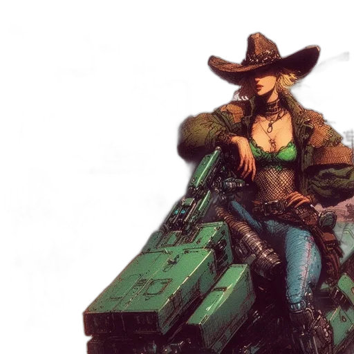 hat, weapon, jacket, concept art transparent PNG cut-out