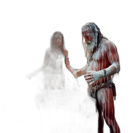 creature, sword, concept art, 3d render transparent PNG cut-out