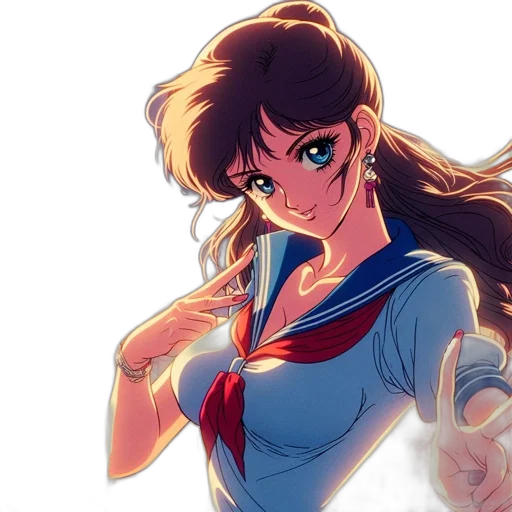 weapon, anime, vaporwave, comic book art transparent PNG cut-out