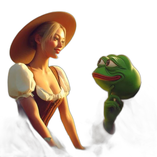 hat, dress, creature, face transparent PNG cut-out