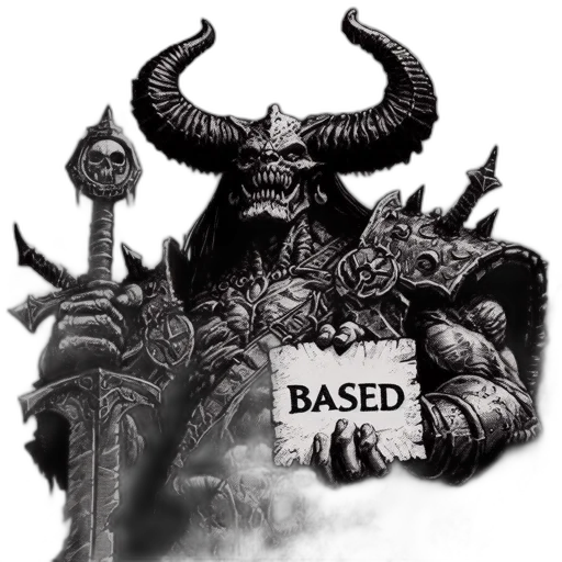 concept art, fantasy art, imposing, demonic transparent PNG cut-out