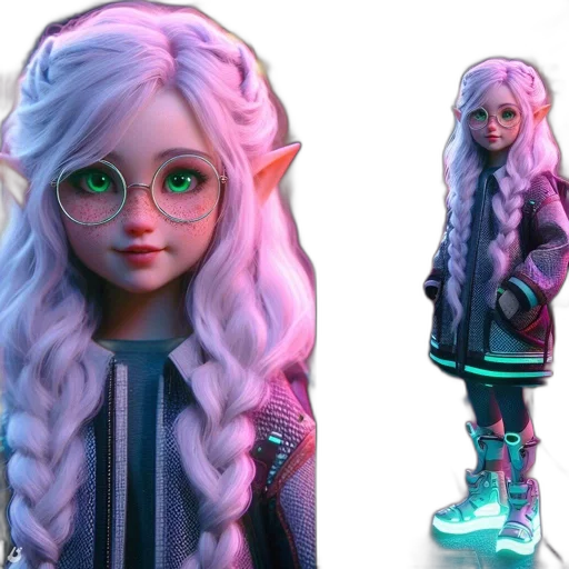 3d render, concept art, fantasy art, cyberpunk transparent PNG cut-out