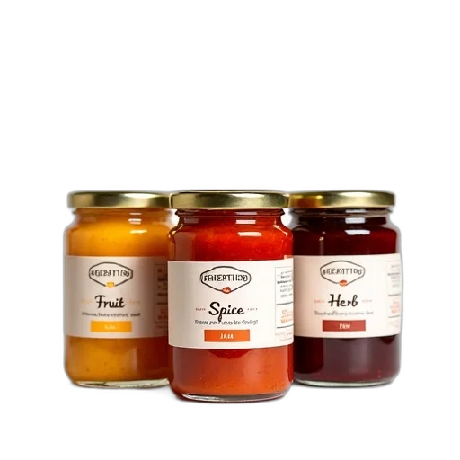 food, three, jars, different transparent PNG cut-out