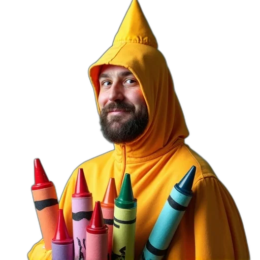 staff, hat, jacket, weapon transparent PNG cut-out