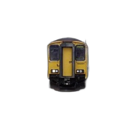 yellow, train, stopped, platform transparent PNG cut-out