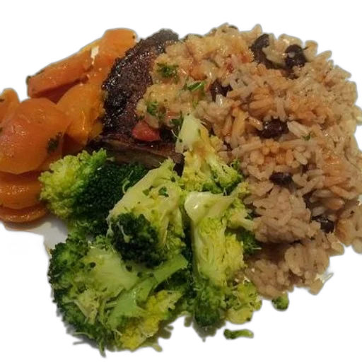 food, plate, featuring, rice transparent PNG cut-out