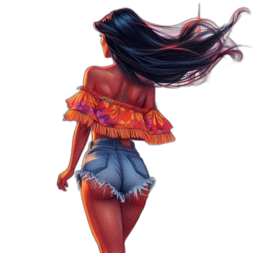 dress, hair, concept art, fantasy art transparent PNG cut-out
