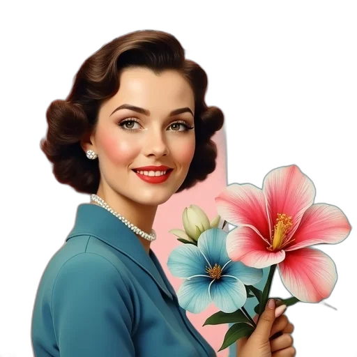 flower, staff, face, jewelry transparent PNG cut-out