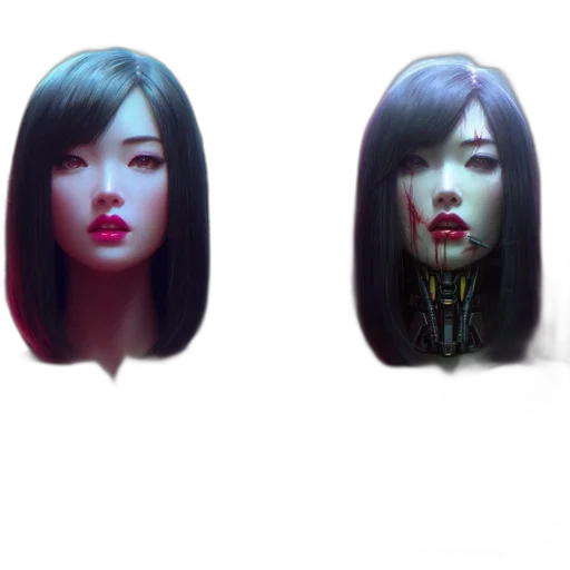face, mask, robot, concept art transparent PNG cut-out