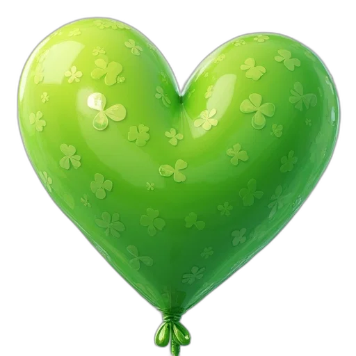 3d render, photorealistic, green, shamrock transparent PNG cut-out