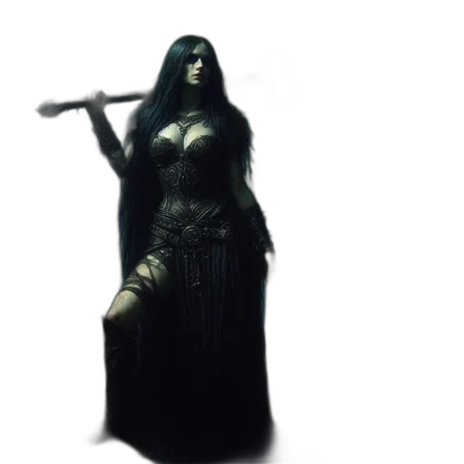 staff, dress, creature, sword transparent PNG cut-out